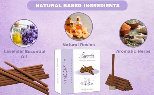 VIMOKSHA Dhoop Incense Stick 100 Pack with Stand