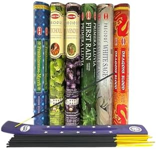 Govinda Hem Incense Sticks Variety Pack with Holder