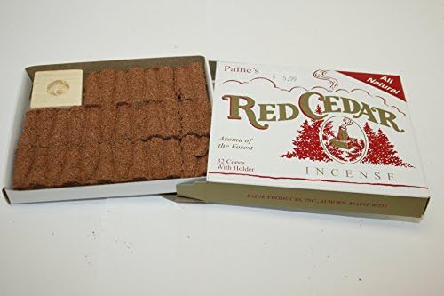 Paines Red Cedar Incense Cones With Holder