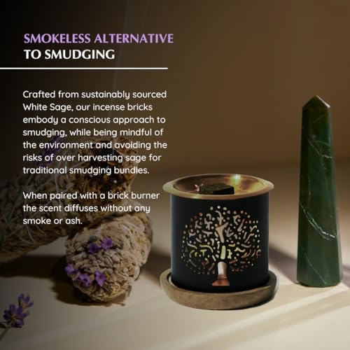 White Sage Lavender Incense Bricks 3x9 Set Cleansing Relaxation