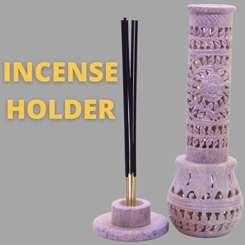 Handmade Carving Soapstone Incense Holder Tower