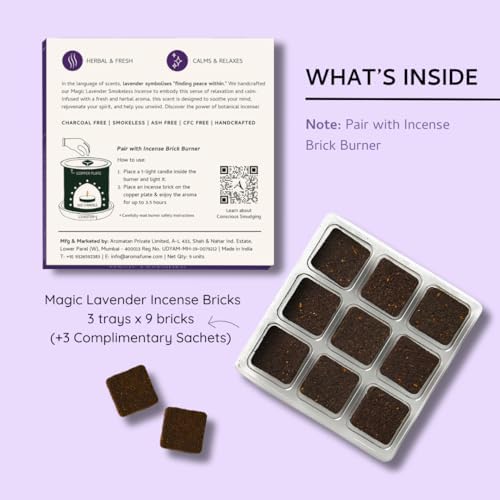 Magic Lavender Incense Bricks Refill Pack 3x9 by Aromafume