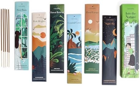 Carnatia Nature Incense Sticks Set of 6 for Stress Relief and Inner Peace