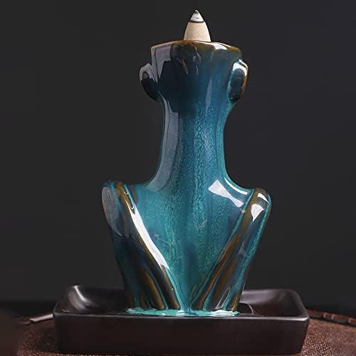 Ceramic Backflow Incense Burner with 20 Cones and Accessories