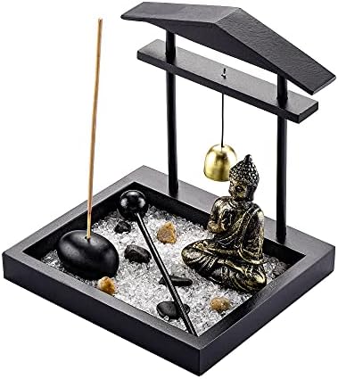 Jovivi Zen Garden Set with Buddha Statue and Incense Holder