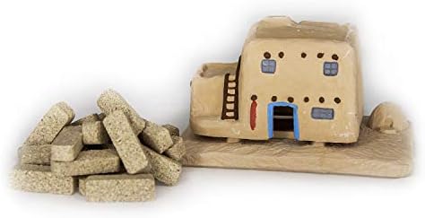 Casa de Adobe Natural Wood Incense Burner 20 Pine Incense Bricks - Made in The USA