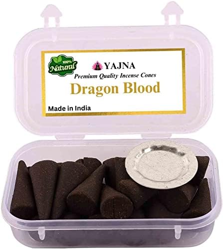 Yajna Dragon Blood Natural Incense Cones 20 Count