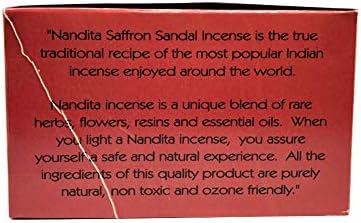 Nandita Saffron Sandal Premium Incense Sticks Pack of 3