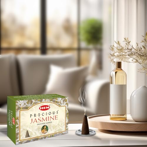 HEM Precious Jasmine Incense Cones Pack of 12