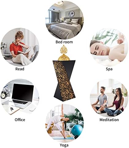 Elegant Black Resin Incense Burner for Yoga Spa Meditation