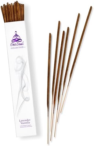 Lavender Vanilla Incense Sticks with Metatrons Cube Design Pack of 20