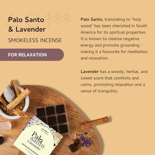 Palo Santo Lavender Smokeless Incense Bricks Refill