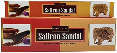 Nandita Saffron Sandal Premium Incense Sticks Pack of 3