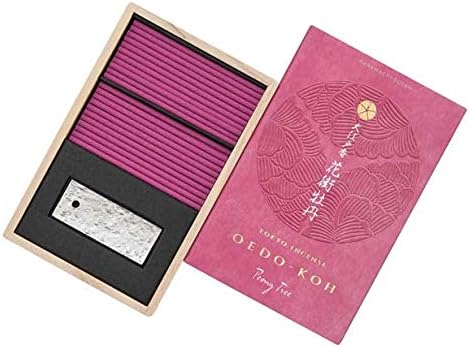 OEDO-KOH Peony Tree Incense 60 Sticks with Holder by Nippon KODO