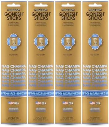 Gonesh - Extra Rich Scented Incense Sticks 80 Pack