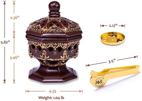 AM Lux Octagon Incense Burner - Bakhoor Cone Holder