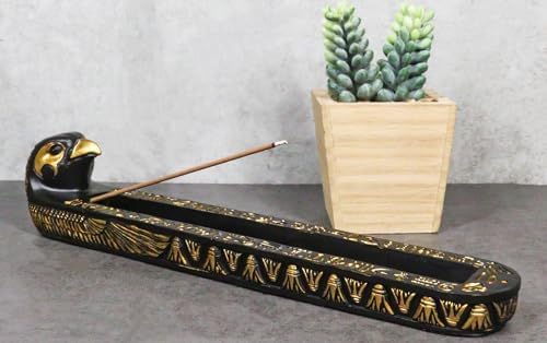 Egyptian God of the Sky Horus Falcon Incense Burner Figurine