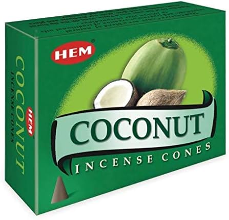 Coconut Incense Case of 12 Boxes 10 Cones Each