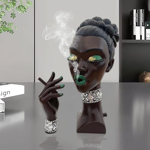 Elegant Head Incense Burner for Black Woman