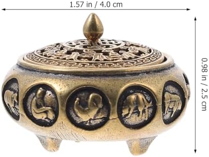 CIMAXIC Brass Chinese Zodiac Incense Burner - Decor and Aromatherapy