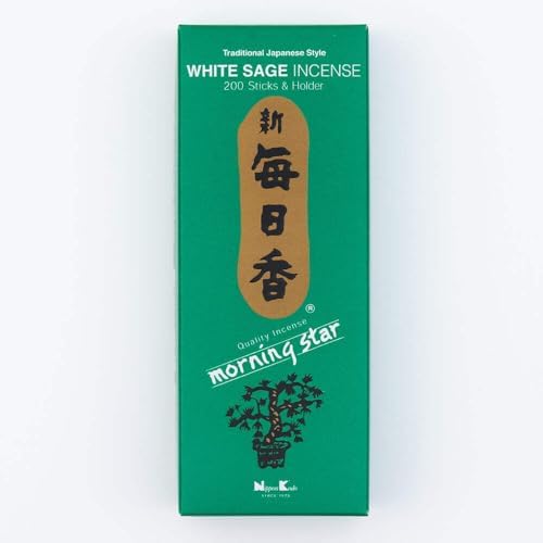 Morning Star Sage 200 Sticks and Holder by Nippon Kodo