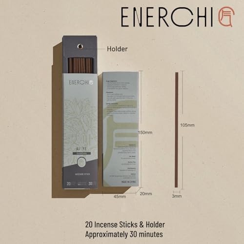 Enerchi Bad Energy Cleansing Incense Sticks 20 Pack Organic Stress Relief Meditation Friendly
