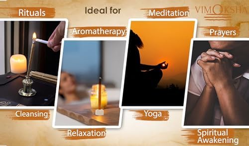 VIMOKSHA Dhoop Incense Stick 100 Pack with Stand