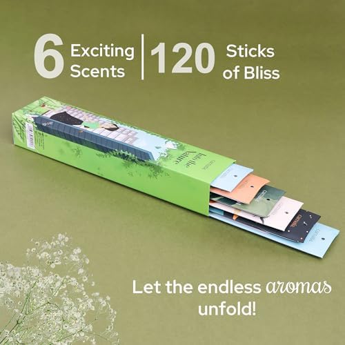 Carnatia Nature Incense Sticks Set of 6 for Stress Relief and Inner Peace