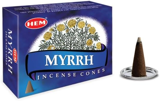 HEM Myrrh Incense Cones Pack of 12