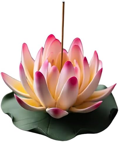 Pink Ceramic Lotus Incense Burner - Decor Fragrance Holder