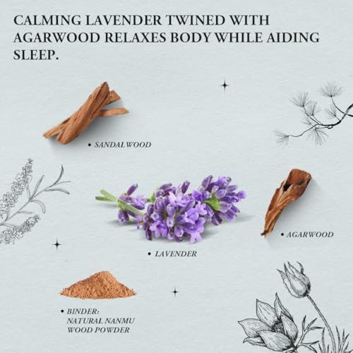 Sleep De-Stress Lavender Incense Sticks with Copper Holder