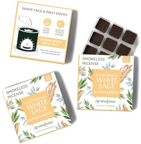 White Sage and Palo Santo Incense Bricks 3x9