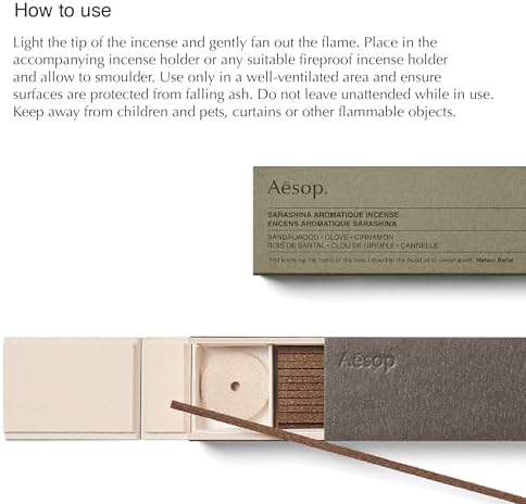 Aesop Sarashina Aromatique Incense 33 Sticks