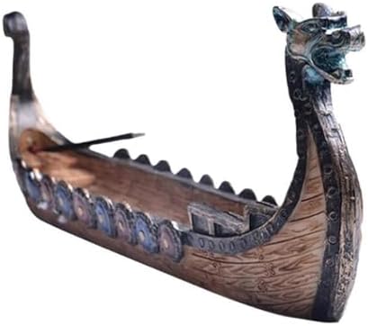 COSIBOA Retro Dragon Boat Incense Burner Holder