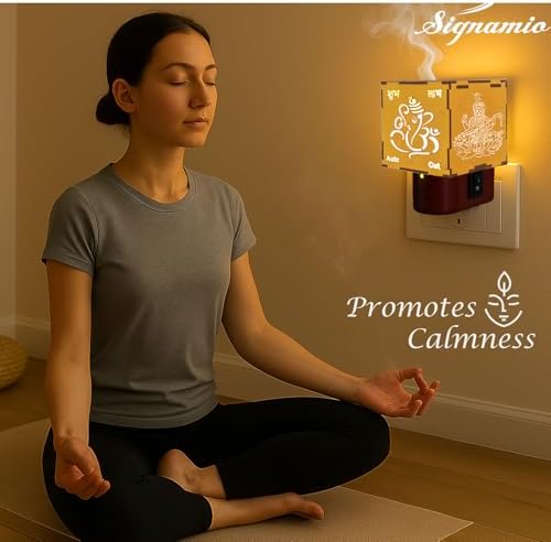 SIGNAMIO Auto Cut Incense Burner with Night Light