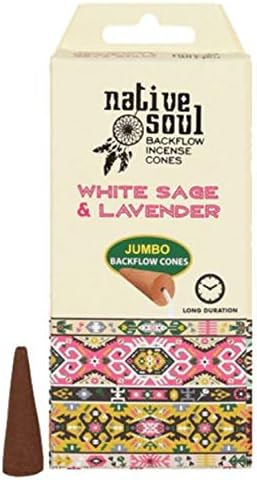 Native Soul White Sage Lavender Backflow Incense Cones