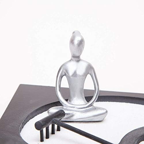 Royal Brands Yin Yang Zen Garden with Buddha Sand Rock Rake and Incense Holder