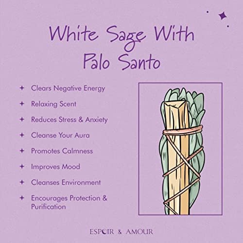 ESPOIR AMOUR Palo Santo White Sage Smudging Sticks