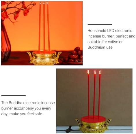 Buddha Style Electronic Incense Burner with LED Light