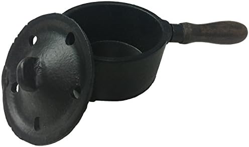 Vrinda Black Iron Incense Burner with Lid - Compact and Durable
