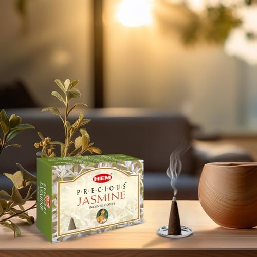 HEM Precious Jasmine Incense Cones Pack of 12