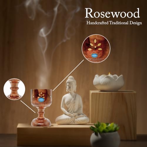 Sogra Wooden Incense Burner with Dhoop Stand