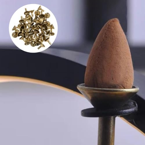 HANABASS 50PCS Brass Incense Holder for Home Decor Meditation Yoga Room Fragrance Decoration