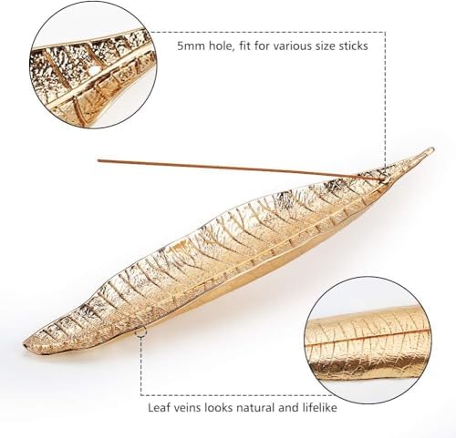 Zen Leaf Incense Burner with Ash Catcher