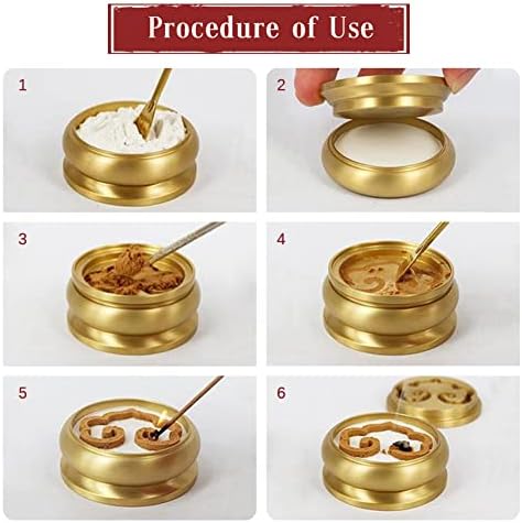 3 In 1 Mini Brass Incense Burner and Ash Press Set