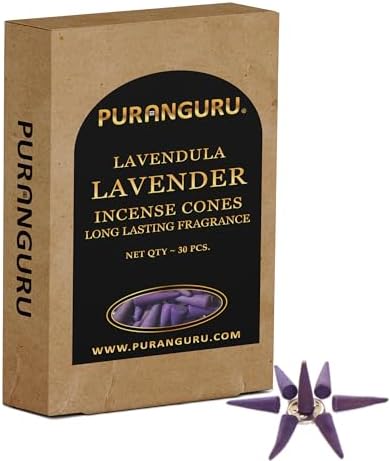 Lavender Incense Cones 30 Per Box Natural Aromatherapy