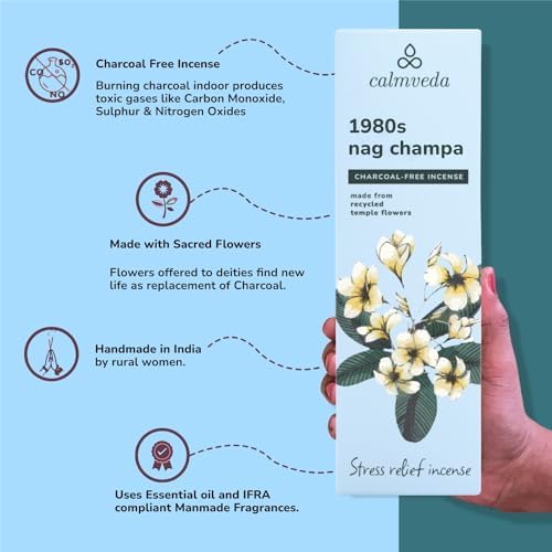 Calmveda 1980s Nag Champa Incense Sticks 80 Sticks