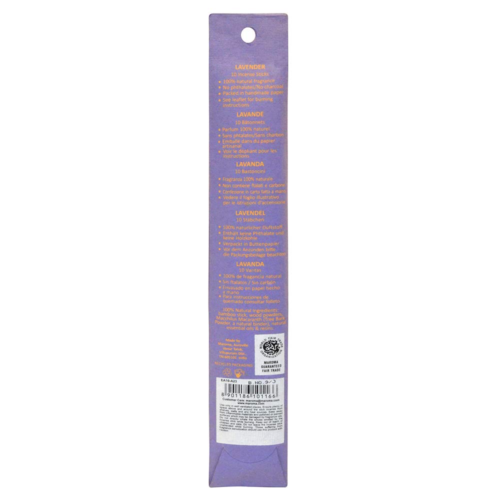 Maroma EDA Incense Lavender 10 Count