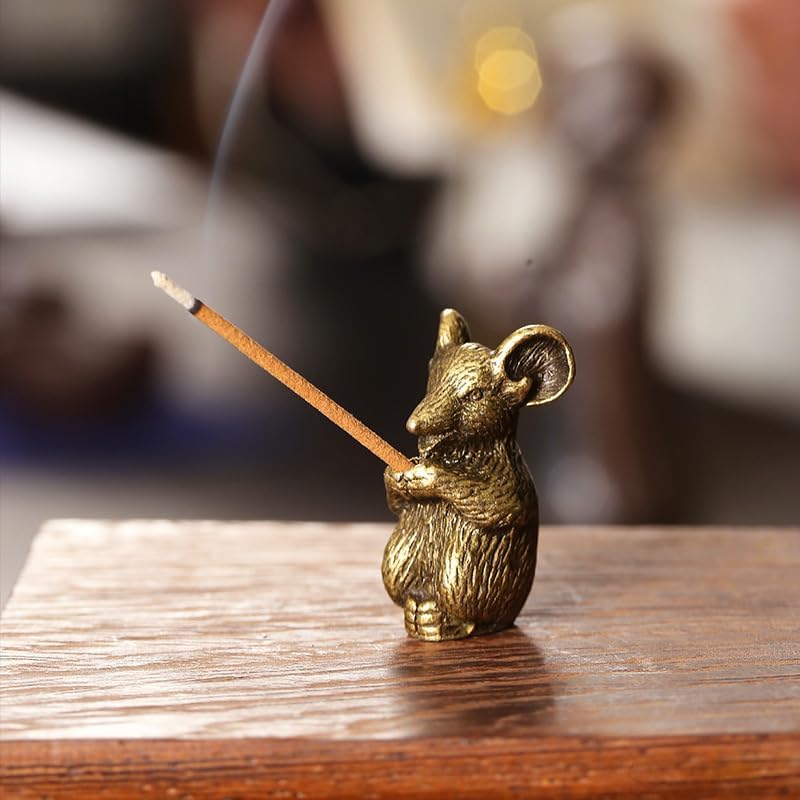4Pcs Zodiac Incense Holders Mini Animal Stick Alloy Metal Crafts