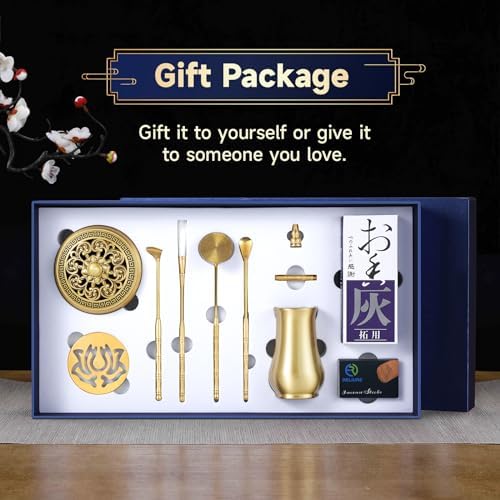 RE RELIURE Chinese Incense Burner Kit with Powder and Charcoal